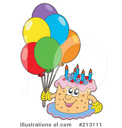 Royalty-Free (RF) Birthday Cake Clipart Illustration by visekart - Stock Sample #213111