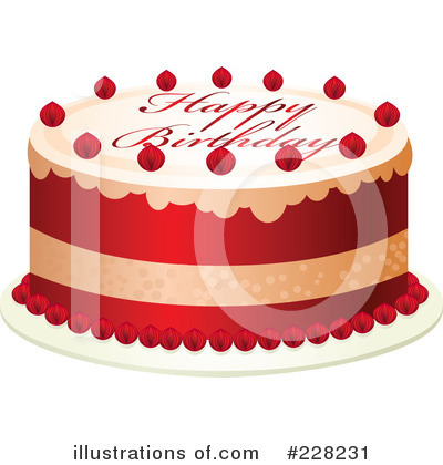 Royalty-Free (RF) Birthday Cake Clipart Illustration by Tonis Pan - Stock Sample #228231