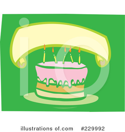 Royalty-Free (RF) Birthday Cake Clipart Illustration by xunantunich - Stock Sample #229992