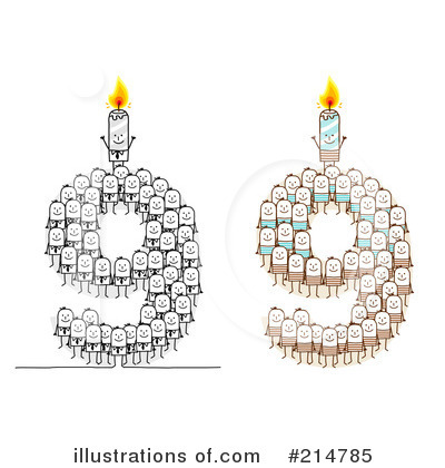 Royalty-Free (RF) Birthday Candle Clipart Illustration by NL shop - Stock Sample #214785