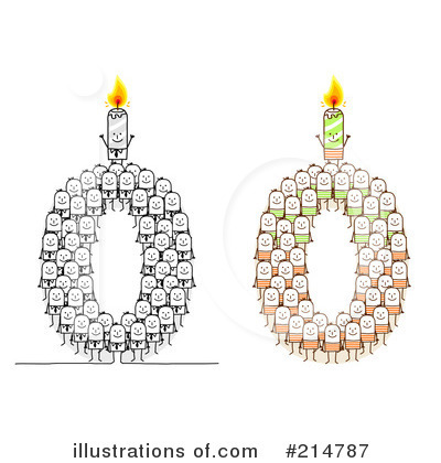 Royalty-Free (RF) Birthday Candle Clipart Illustration by NL shop - Stock Sample #214787