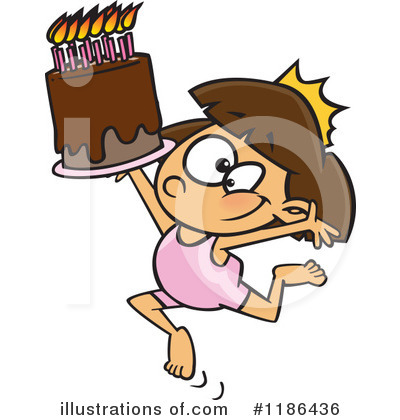 Birthday Cake Clipart #1186436 by toonaday