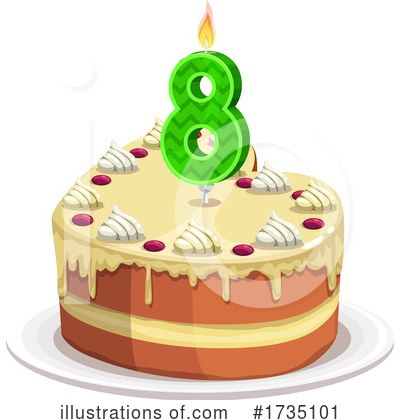 Birthday Cake Clipart #1735101 by Vector Tradition SM