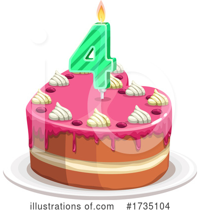 Birthday Cake Clipart #1735104 by Vector Tradition SM