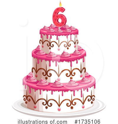 Birthday Cake Clipart #1735106 by Vector Tradition SM