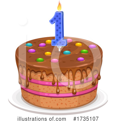 Birthday Cake Clipart #1735107 by Vector Tradition SM