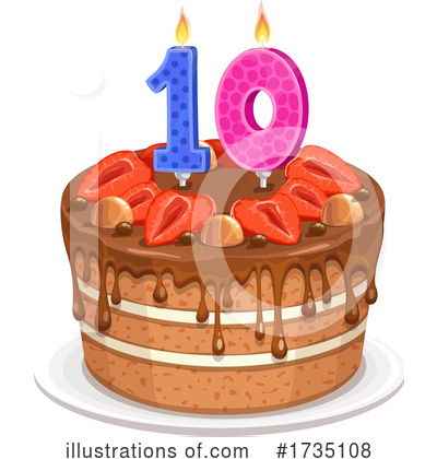 Birthday Cake Clipart #1735108 by Vector Tradition SM