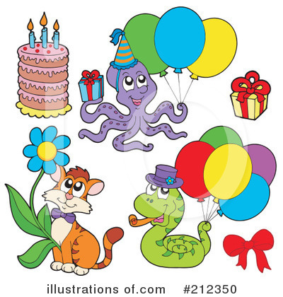 Royalty-Free (RF) Birthday Clipart Illustration by visekart - Stock Sample #212350