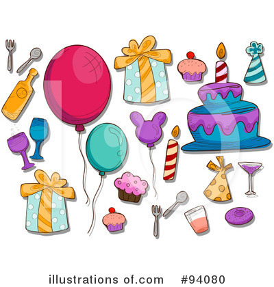 Royalty-Free (RF) Birthday Clipart Illustration by BNP Design Studio - Stock Sample #94080