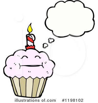 Royalty-Free (RF) Birthday Cupcake Clipart Illustration by lineartestpilot - Stock Sample #1198102