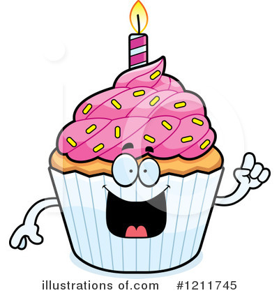 Birthday Cupcake Clipart #1211745 by Cory Thoman