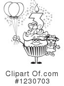 Birthday Cupcake Clipart #1230703 by Dennis Holmes Designs