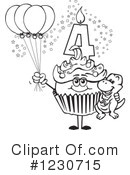 Birthday Cupcake Clipart #1230715 by Dennis Holmes Designs