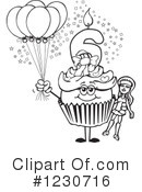 Birthday Cupcake Clipart #1230716 by Dennis Holmes Designs