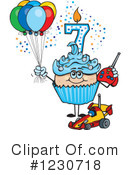 Birthday Cupcake Clipart #1230718 by Dennis Holmes Designs