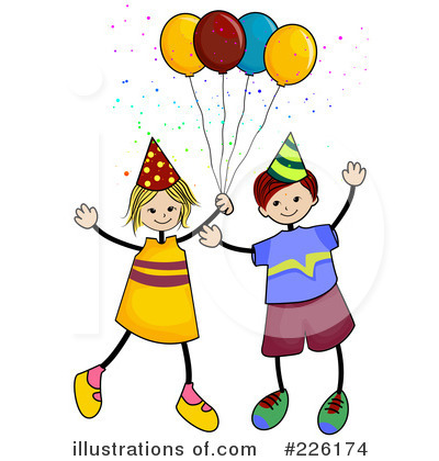 Royalty-Free (RF) Birthday Party Clipart Illustration by BNP Design Studio - Stock Sample #226174