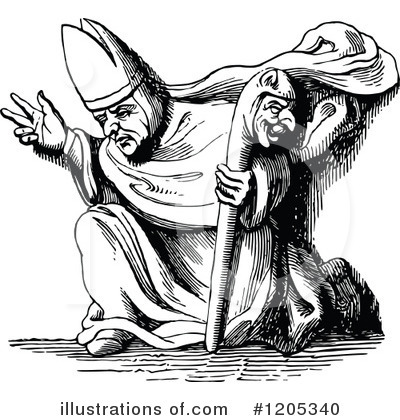Royalty-Free (RF) Bishop Clipart Illustration by Prawny Vintage - Stock Sample #1205340