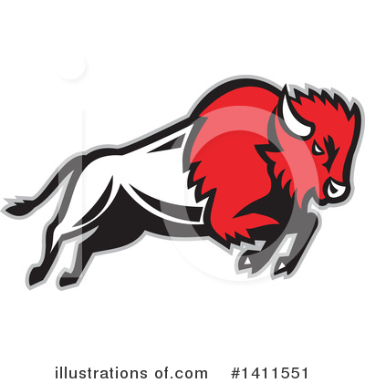 Royalty-Free (RF) Bison Clipart Illustration by patrimonio - Stock Sample #1411551