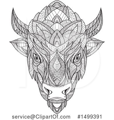 Royalty-Free (RF) Bison Clipart Illustration by patrimonio - Stock Sample #1499391