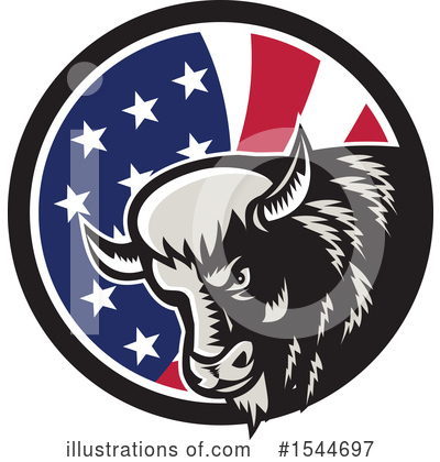 Royalty-Free (RF) Bison Clipart Illustration by patrimonio - Stock Sample #1544697
