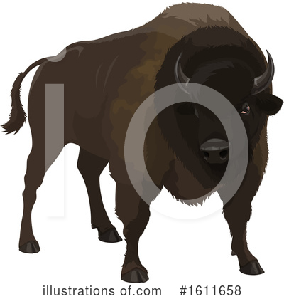 Bison Clipart #1611658 by Vector Tradition SM