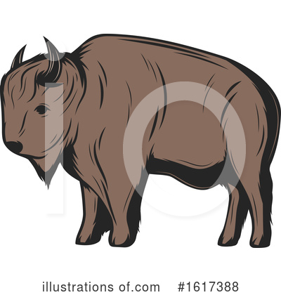 Royalty-Free (RF) Bison Clipart Illustration by Vector Tradition SM - Stock Sample #1617388