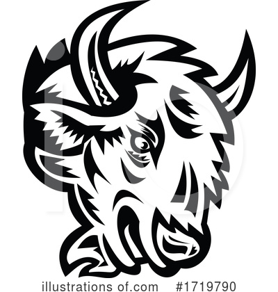 Royalty-Free (RF) Bison Clipart Illustration by patrimonio - Stock Sample #1719790