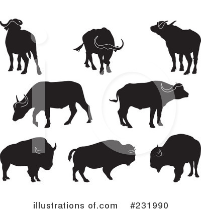 Royalty-Free (RF) Bison Clipart Illustration by Frisko - Stock Sample #231990