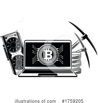 Royalty-Free (RF) Bitcoin Clipart Illustration by Vector Tradition SM - Stock Sample #1759205