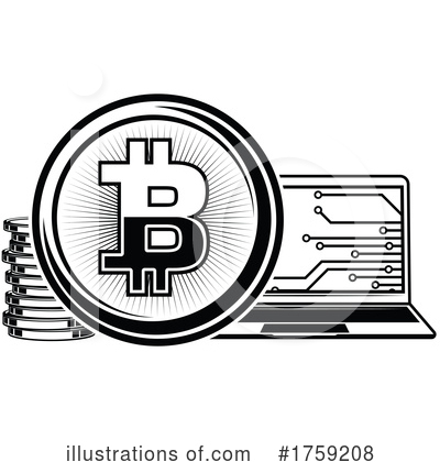 Royalty-Free (RF) Bitcoin Clipart Illustration by Vector Tradition SM - Stock Sample #1759208