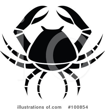 Royalty-Free (RF) Black And White Zodiac Clipart Illustration by cidepix - Stock Sample #100854