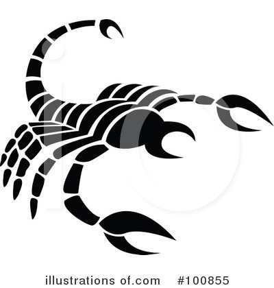 Royalty-Free (RF) Black And White Zodiac Clipart Illustration by cidepix - Stock Sample #100855