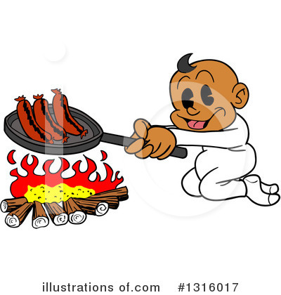 Royalty-Free (RF) Black Baby Clipart Illustration by LaffToon - Stock Sample #1316017