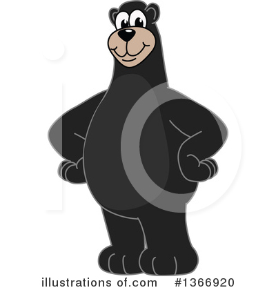 Royalty-Free (RF) Black Bear School Mascot Clipart Illustration by Mascot Junction - Stock Sample #1366920