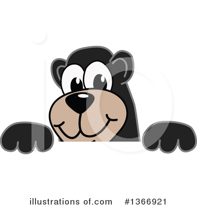 Royalty-Free (RF) Black Bear School Mascot Clipart Illustration by Mascot Junction - Stock Sample #1366921