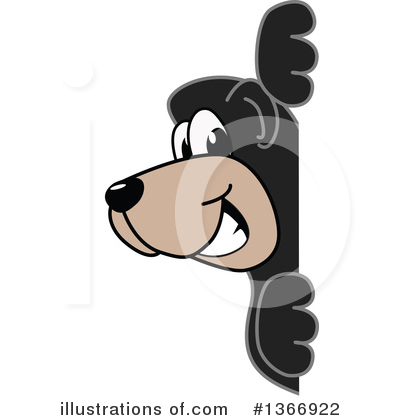 Royalty-Free (RF) Black Bear School Mascot Clipart Illustration by Mascot Junction - Stock Sample #1366922