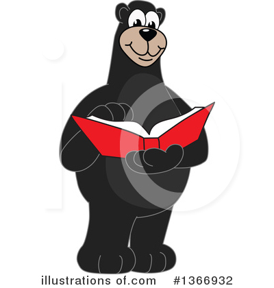 Royalty-Free (RF) Black Bear School Mascot Clipart Illustration by Mascot Junction - Stock Sample #1366932