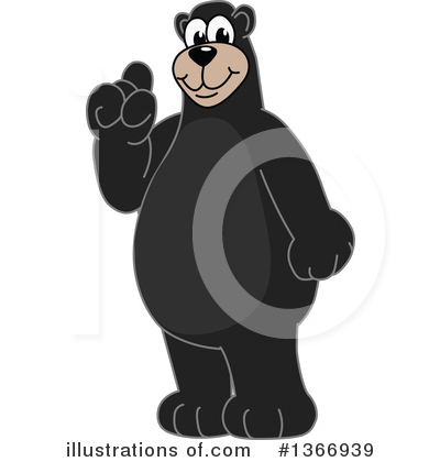 Royalty-Free (RF) Black Bear School Mascot Clipart Illustration by Mascot Junction - Stock Sample #1366939