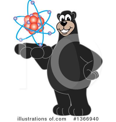 Royalty-Free (RF) Black Bear School Mascot Clipart Illustration by Mascot Junction - Stock Sample #1366940