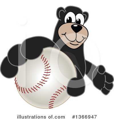 Royalty-Free (RF) Black Bear School Mascot Clipart Illustration by Mascot Junction - Stock Sample #1366947
