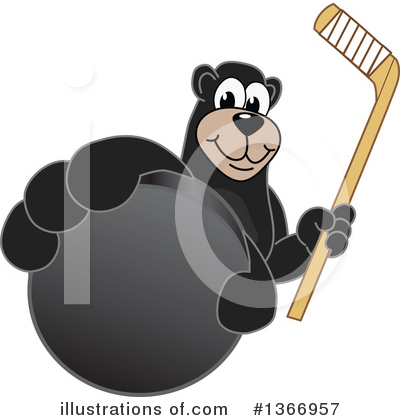 Black Bear School Mascot Clipart #1366957 by Mascot Junction
