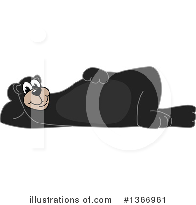 Black Bear School Mascot Clipart #1366961 by Mascot Junction