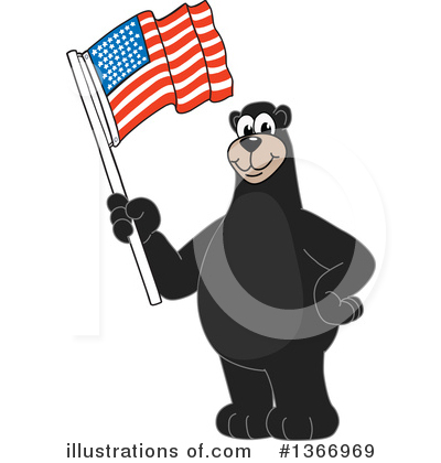 Royalty-Free (RF) Black Bear School Mascot Clipart Illustration by Mascot Junction - Stock Sample #1366969