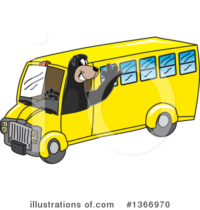 Royalty-Free (RF) Black Bear School Mascot Clipart Illustration by Mascot Junction - Stock Sample #1366970
