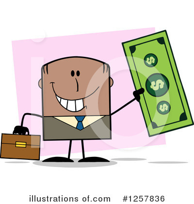 Royalty-Free (RF) Black Businessman Clipart Illustration by Hit Toon - Stock Sample #1257836