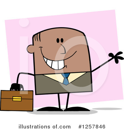Royalty-Free (RF) Black Businessman Clipart Illustration by Hit Toon - Stock Sample #1257846