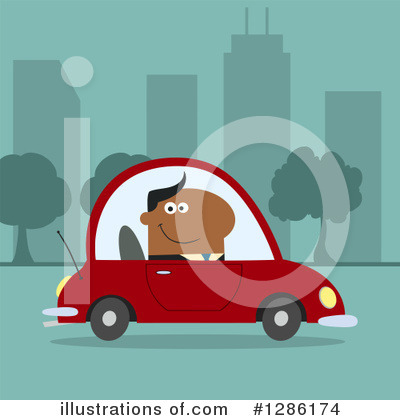 Driving Clipart #1286174 by Hit Toon