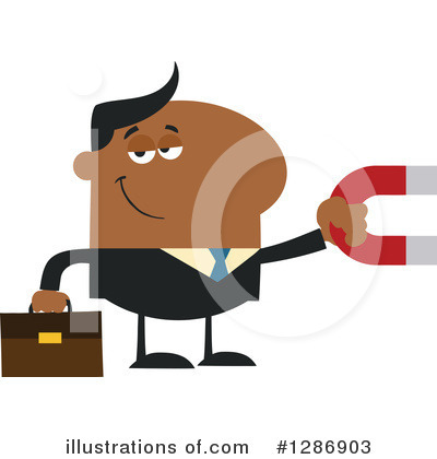 Royalty-Free (RF) Black Businessman Clipart Illustration by Hit Toon - Stock Sample #1286903