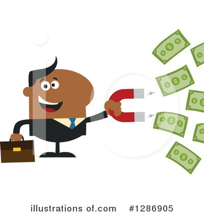 Royalty-Free (RF) Black Businessman Clipart Illustration by Hit Toon - Stock Sample #1286905