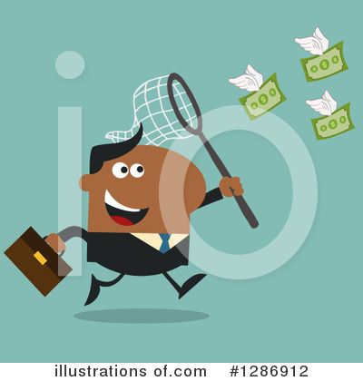 Royalty-Free (RF) Black Businessman Clipart Illustration by Hit Toon - Stock Sample #1286912